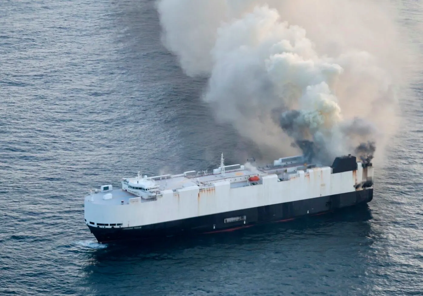 Cargo Ship That Caught Fire Carrying Electric Vehicles Sinks in the Pacific